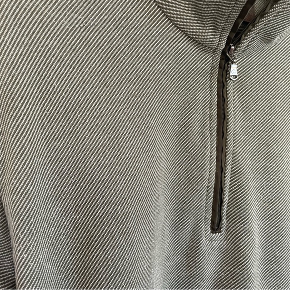 Comstock & Co 1/4 Zip Pullover Mock Neck Green White Sz Large - Picture 12 of 12